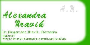 alexandra mravik business card